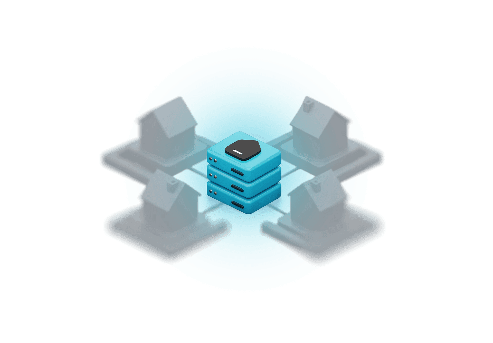 Ilustração de proxies residenciais